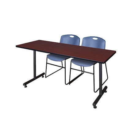 Kobe Rectangle Tables > Training Tables > Kobe Training Table & Chair Sets, 60 W, 24 L, 29 H, Mahogany MKTRCT6024MH44BE